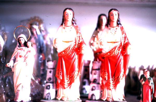 Religious objects on display in the "Queipo Market" - Miami, Florida.