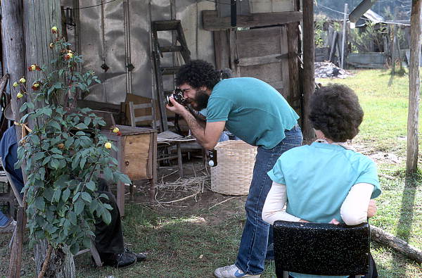 Rich Kahn taking pictures of Sam Perry during video filming of Lucreaty Clark - Lamont, Florida