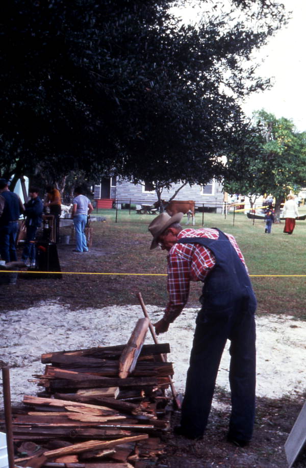 Collecting firewood - Orlando, Florida.
