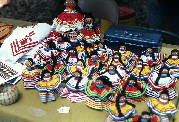 Seminole dolls on display at the 1981 Florida Folk Festival - White Springs, Florida