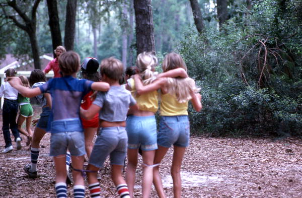 Children participating in a three-legged race - White Springs, Florida