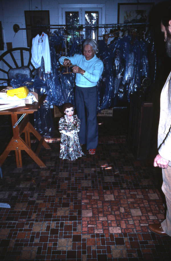 Marian McKennon holding a puppet