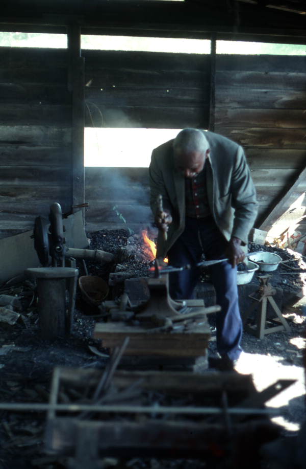 Blacksmith Thomas Rains at work - Jefferson County, Florida