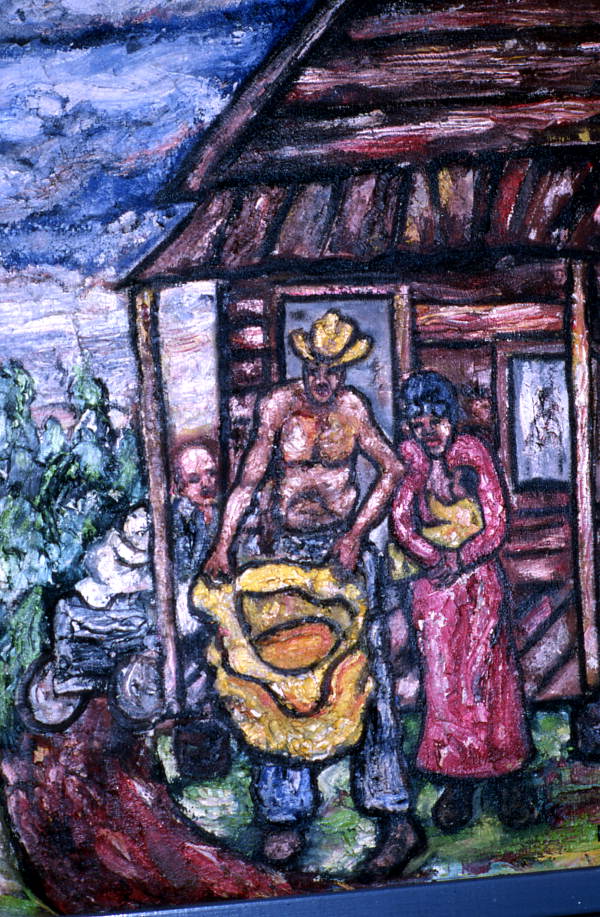 Painting, "Nothing for the Sharecropper", by Pharoah Baker - Lake City, Florida.