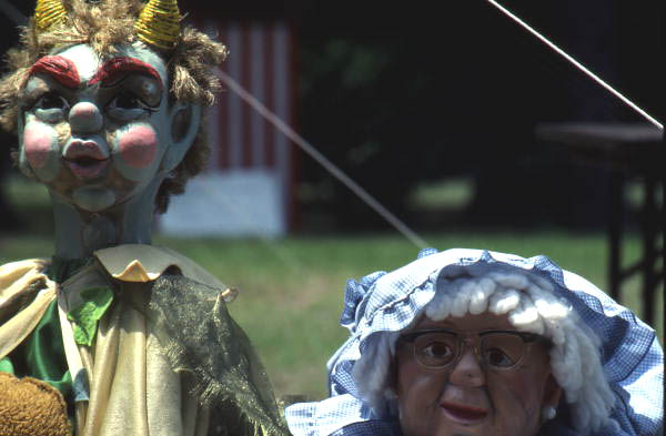 Puppets used by the Shoestring Puppet Theater of Jacksonville - White Springs, Florida