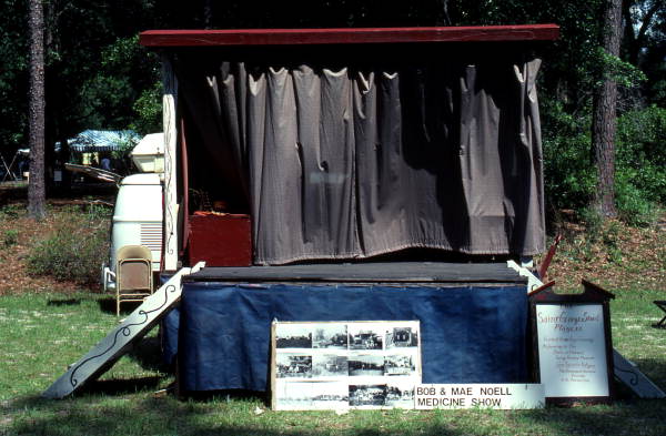 Stage for Bob and Mae Noell's Travelling Medicine Show - White Springs, Florida