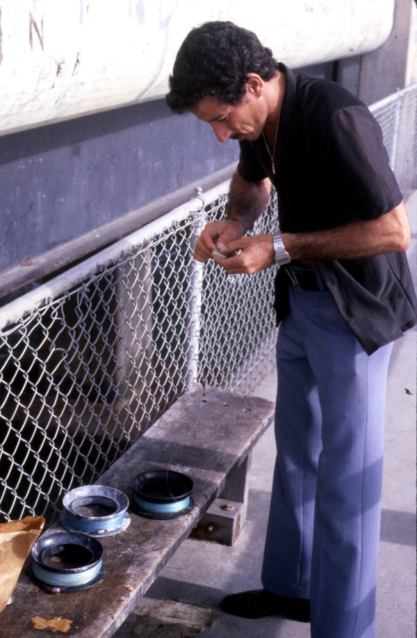 Cuban fisherman with "yo-yo" fishing gear