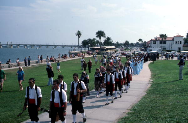 Parade during ceremony at Castillo de San Marcos - Saint Augustine, Florida