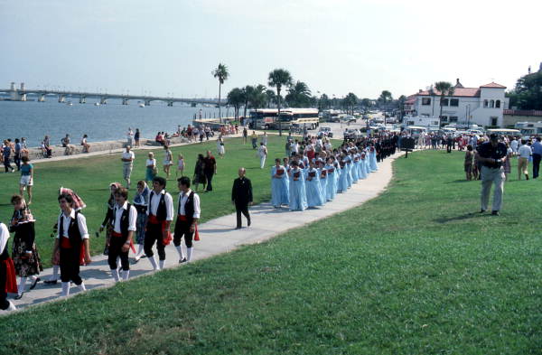 Parade during ceremony at Castillo de San Marcos - Saint Augustine, Florida