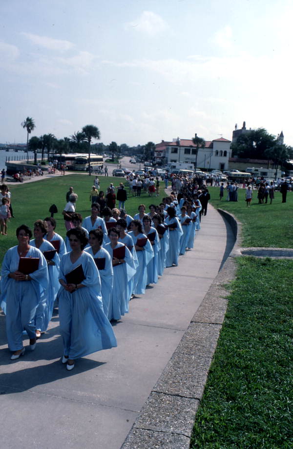Capella Davidson Choir at a ceremony at Castillo de San Marcos - Saint Augustine, Florida