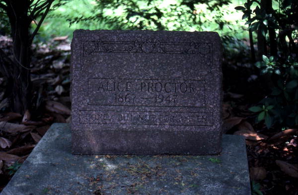 Grave of Alice Proctor - Madison, Florida