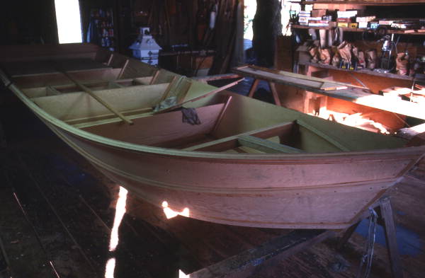 Boat being built by Myron Warr - Welaka, Florida