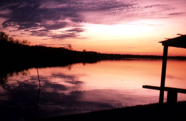 St. Johns River at sunset - San Mateo, Florida.