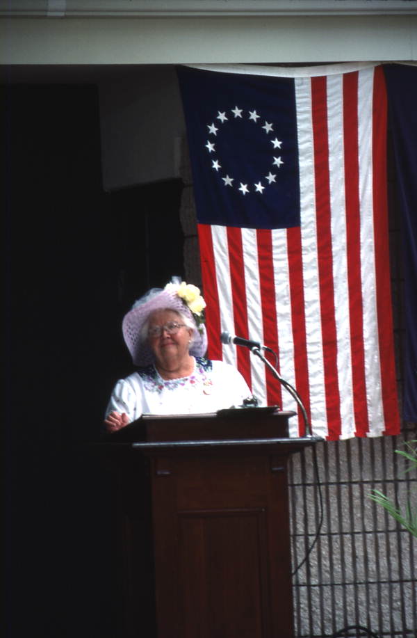 Thelma Boltin speaking on the main stage - White Springs, Florida