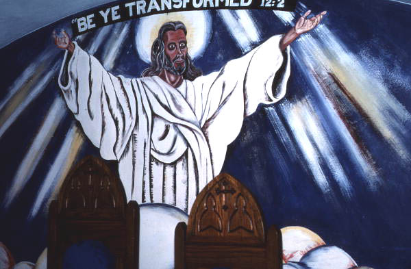 Mural behind the pulpit at Shiloh Missionary Baptist Church - Palatka, Florida.