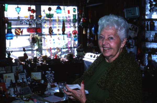 Martha Shearer in her workshop, where she makes stuffed animals and crochet - Georgetown, Florida.