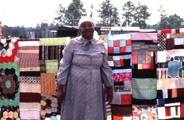 Betsy Webb with quilts she made - White Springs, Florida