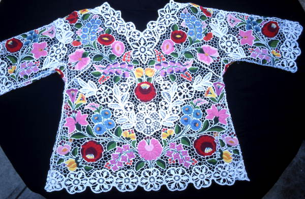 Hungarian embroidered shirt made by Margaret Horvath - Port Orange, Florida