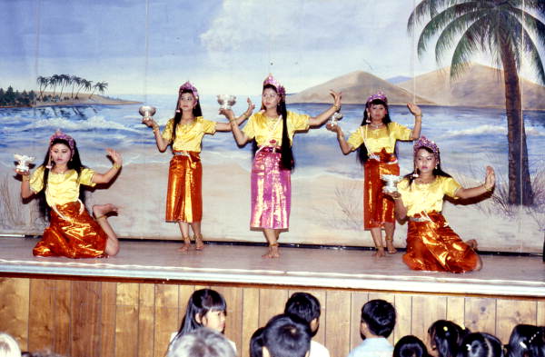 Robam Choor Por dance performance during Cambodian New Year celebration - Jacksonville, Florida.