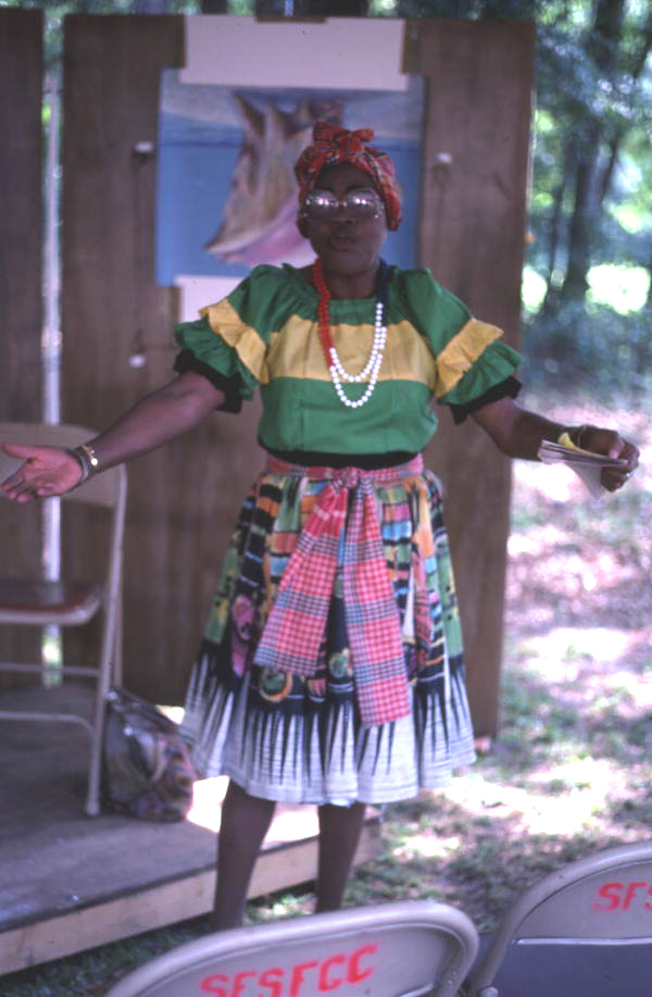 Lucille Ranger-Brown reciting poetry at the Florida Folk Festival - White Springs, Florida