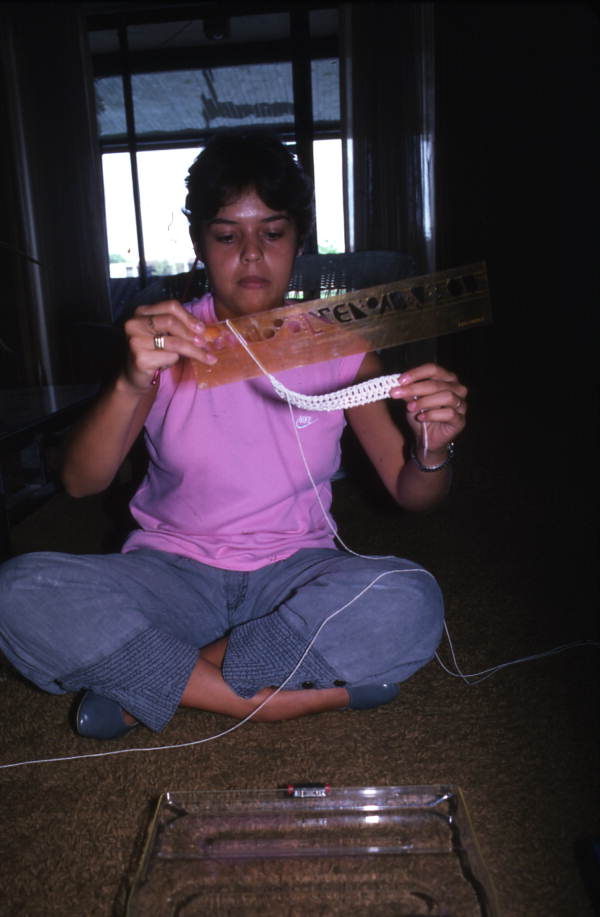 Mingly Caminero-Beheit making a hammock - Miami, Florida.