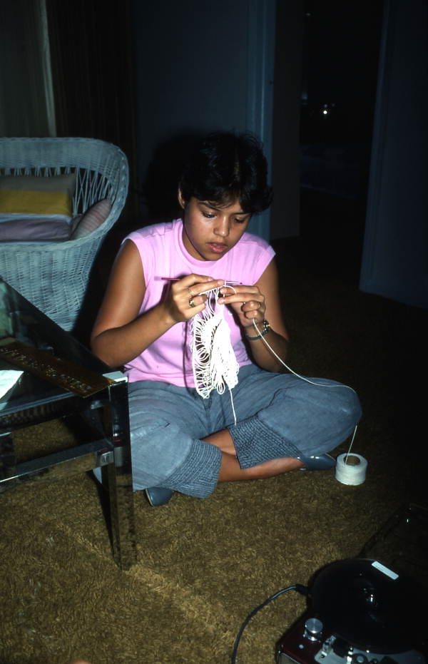 Mingly Caminero-Beheit making a hammock - Miami, Florida.