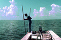 Oystering with tongs - Apalachicola, Florida.