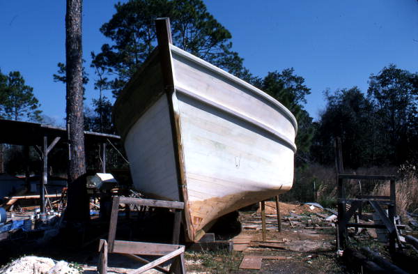 Shrimp boat under construction by Bud Seymour - Apalachicola, Florida.
