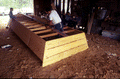 Bobby Shiver building an oyster skiff - Eastpoint, Florida