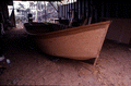Bow of the skiff being built by Bobby Shiver, viewed from the starboard side - Eastpoint, Florida