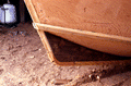 False keel on skiff being built by Bobby Shiver - Eastpoint, Florida