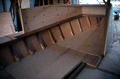 Close-up of cabin on oyster skiff being built by Bobby Shiver - Eastpoint, Florida