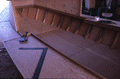 Midship area of skiff being built by Bobby Shriver - Eastpoint, Florida