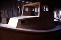 Cabin and cockpit of oyster skiff being built by Bobby Shiver - Eastpoint, Florida