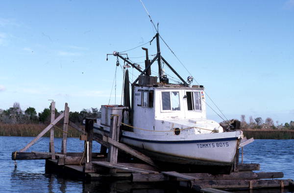 W. Shells' dry dock in operation - Apalachicola, Florida.
