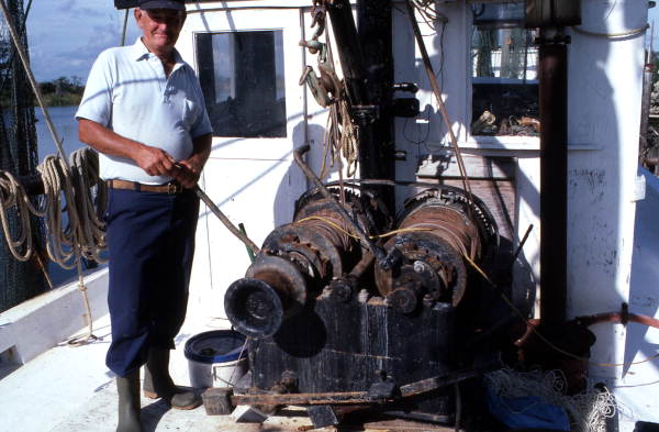 W. Shells with winch he made - Apalachicola, Florida.