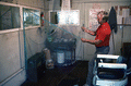 L. Scarabin making a cast net - Apalachicola, Florida
