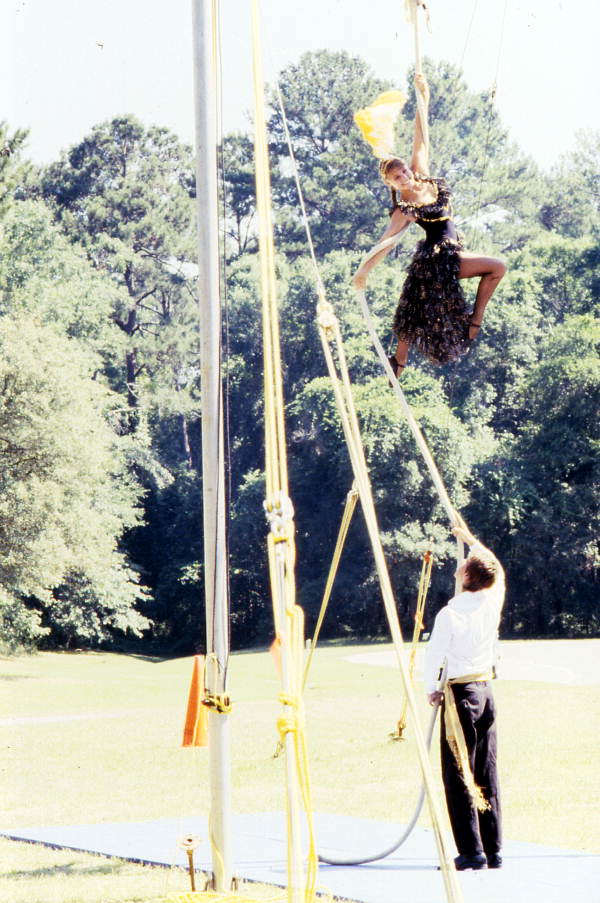 Performance by Sarasota High School's "Sailor Circus" at the 1988 Florida Folk Festival - White Springs, Florida