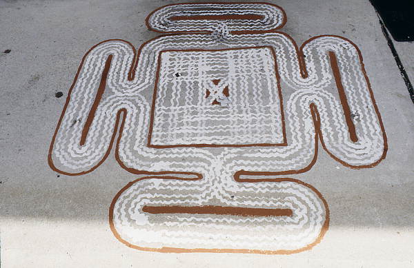 Shivite style Kolam art design made by Prema Kuman - Jacksonville, Florida