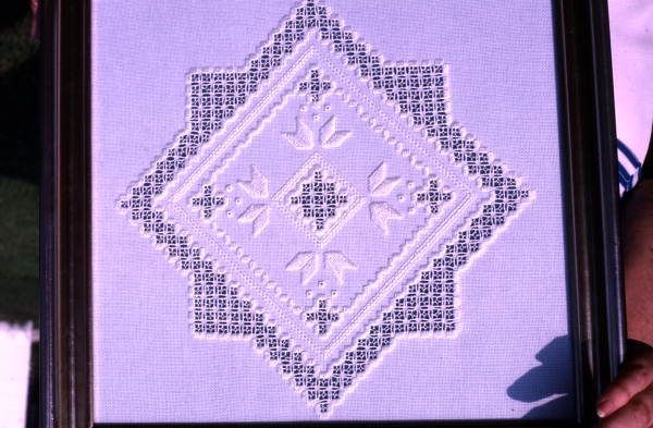 Hardanger embroidery made by Marion Jones - Fern Park, Florida