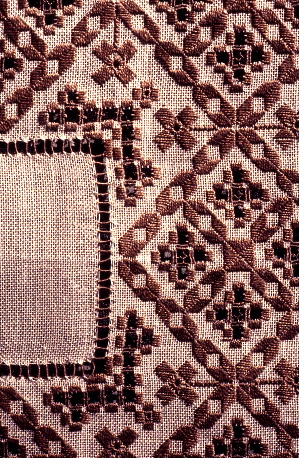 Hardanger embroidery made by Lillian Bolstad - Orlando, Florida.
