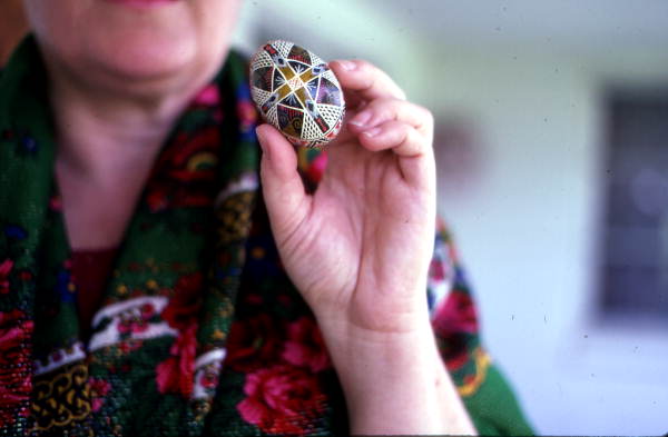Ukrainian egg decoration done by Rosale Hand - Apopka, Florida