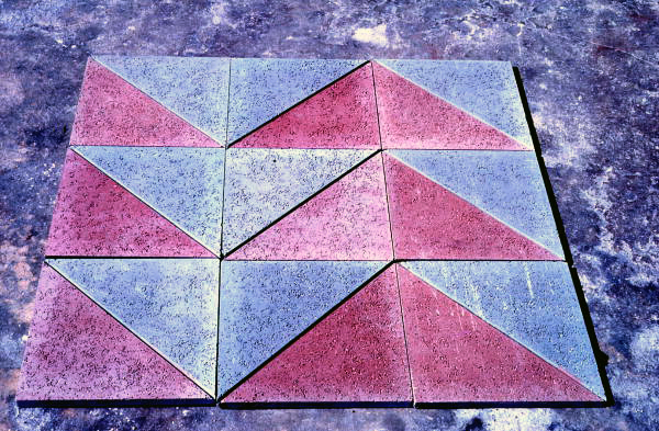 Examples of Cuban tile made at the Tropic Cuban Tile Co. - Miami, Florida.