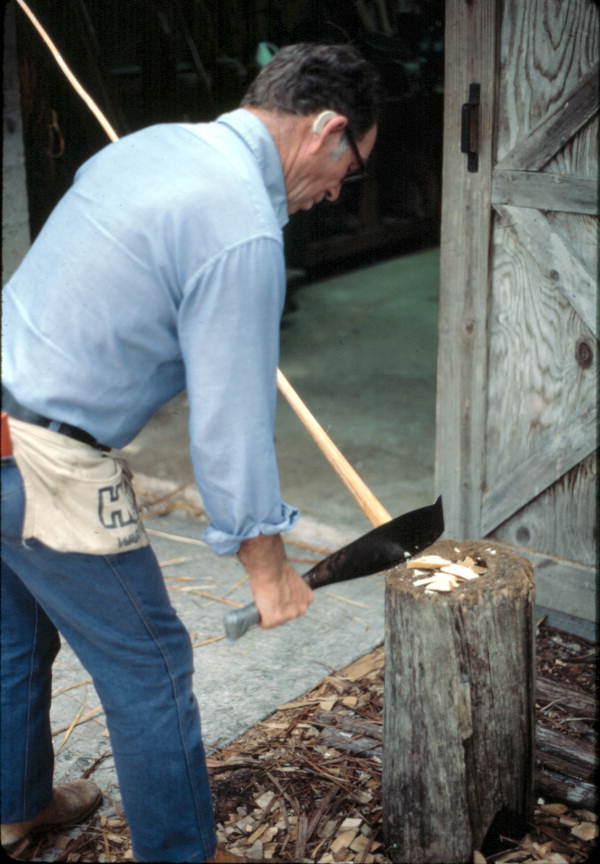Cypress furniture maker Robert James Rudd at work - Lake Worth, Florida.