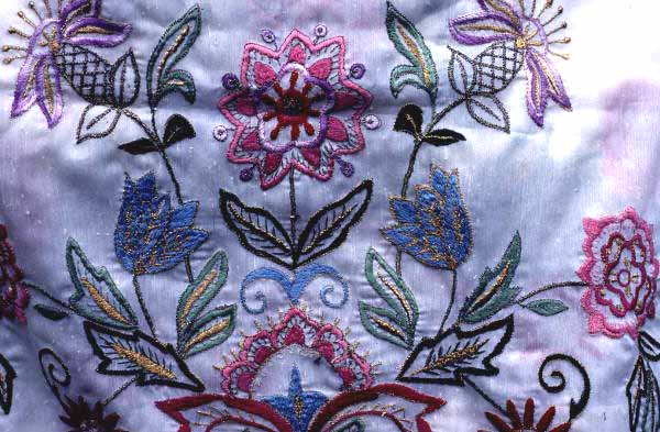 Greek embroidery made by Penny King - Sarasota, Florida