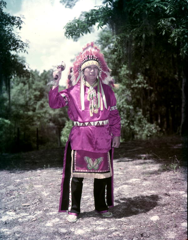 Creek Indian painter Fred Beaver at the Florida Folk Festival- White Springs, Florida.