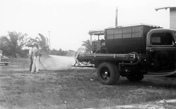 Dade County fire truck in operation.