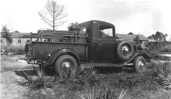 Chevrolet truck-based light fire truck in use by Florida Forest Service.