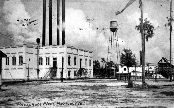 Drawing of a phosphate plant - Bartow, Florida