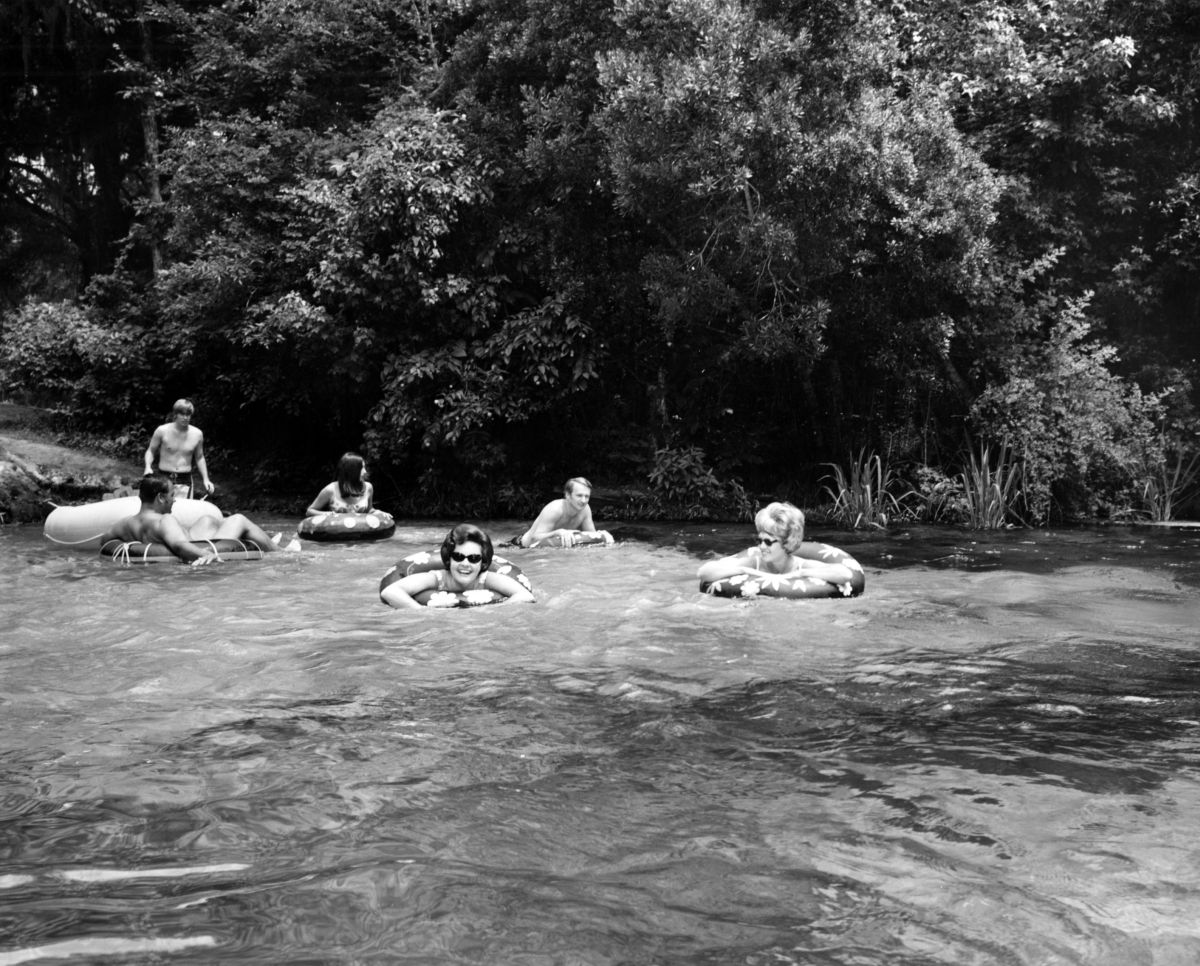 Visitors float at the spring - Columbia County, Florida
